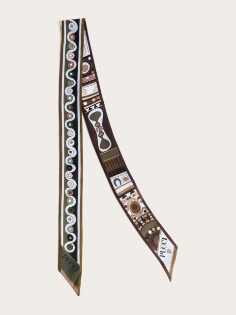 PUCCI MIXED PRINT SILK TWILL SCARF