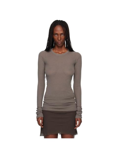 Rick Owens Gray Temple Rib LS T-shirt