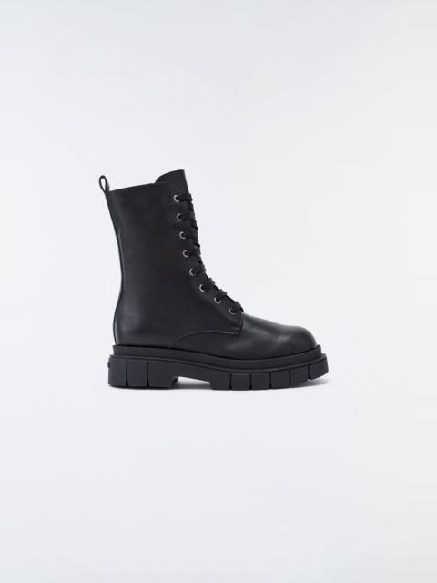 WARRIOR shearling-lined (R) Leather combat boot for men