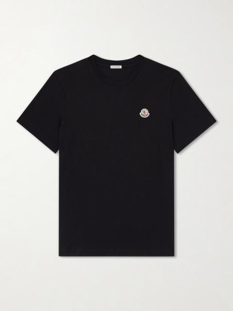 Moncler Pack of Three Logo-Appliquéd Cotton-Jersey T-Shirt