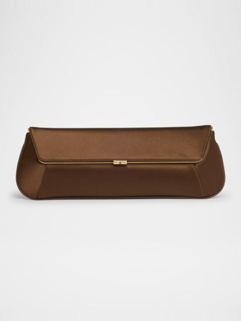 Ami Framed Satin Clutch Bag