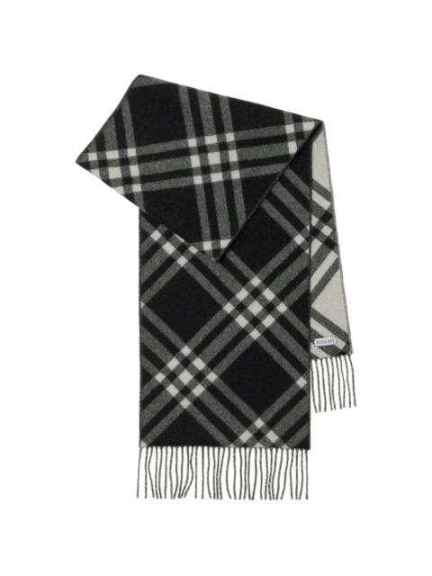 checkered cashmere scarf