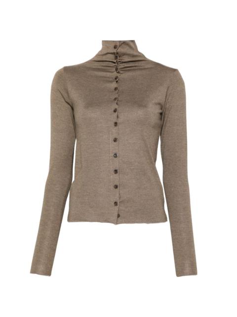 Song for the Mute button-up high-neck shirt
