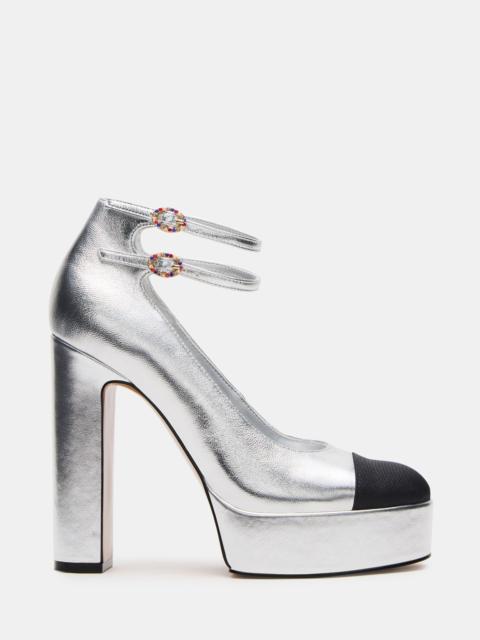 STEVE MADDEN PEYTON SILVER LEATHER