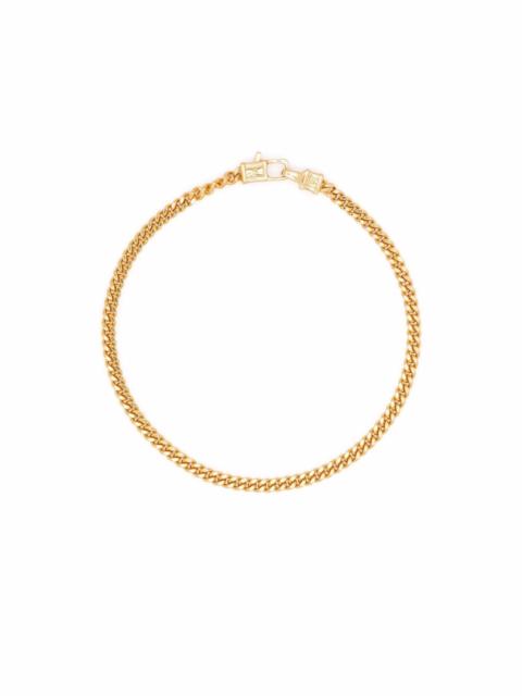 TOM WOOD Curb M gold-plated sterling silver bracelet