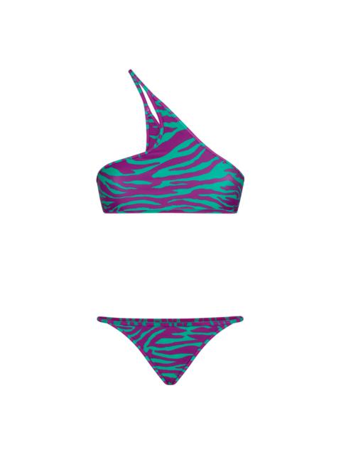 THE ATTICO TEAL AND BOUGANVILLE BIKINI