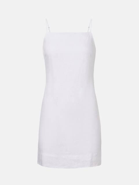 velvet Pilar linen minidress