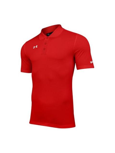 Under Armour Men's Under Armour Casual Sports lapel Training Breathable Short Sleeve Polo Shirt Red 21500537-600