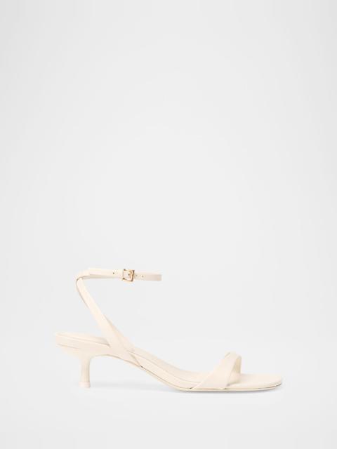 SIMKHAI Hannah Leather Kitten-Heel Sandals