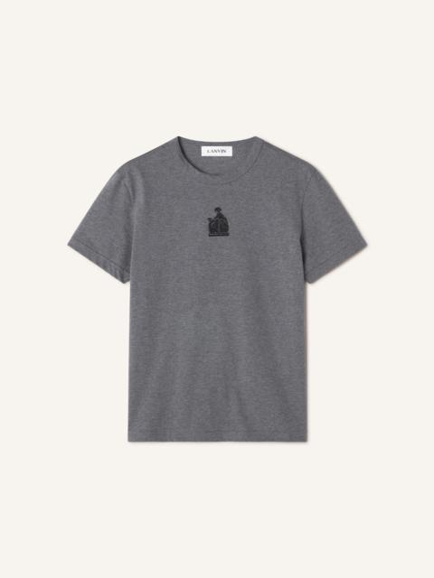 Lanvin MOTHER AND DAUGHTER EMBROIDERED JERSEY T-SHIRT