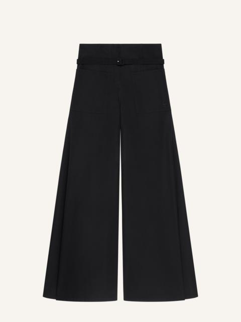 courrèges COTTON CANVAS PALAZZO PANTS