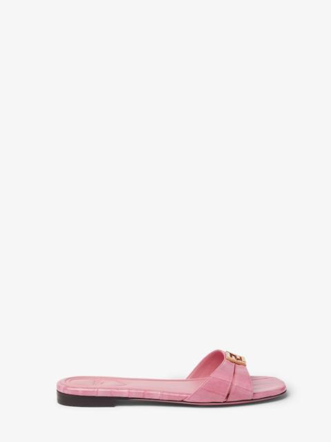 FENDI Fendi FFold Pink hagfish leather sandals