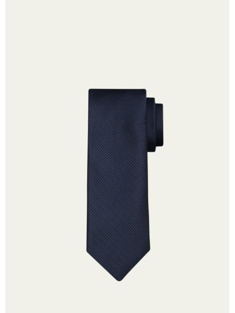 TOM FORD Men's Micro-Houndstooth Silk Tie