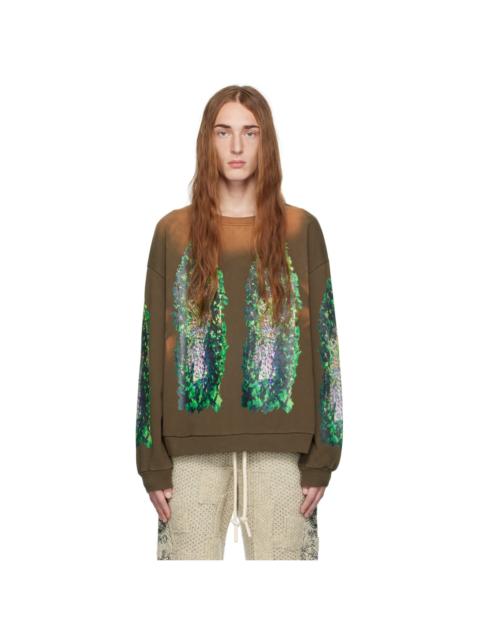 WHO DECIDES WAR Brown Garden Glass Sweatshirt