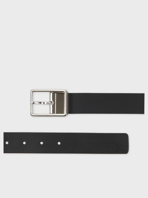 Paul Smith Black Leather Reversible 'Signature Stripe' Cut-To-Fit Belt