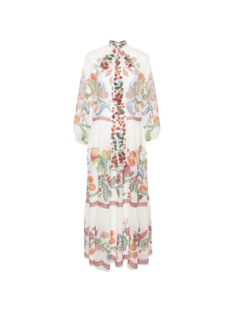 La DoubleJ floral-print silk maxi dress