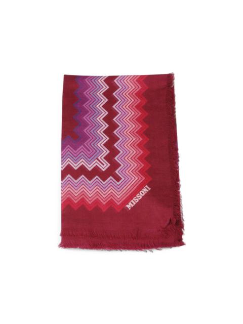 Missoni zigzag-print fringed scarf