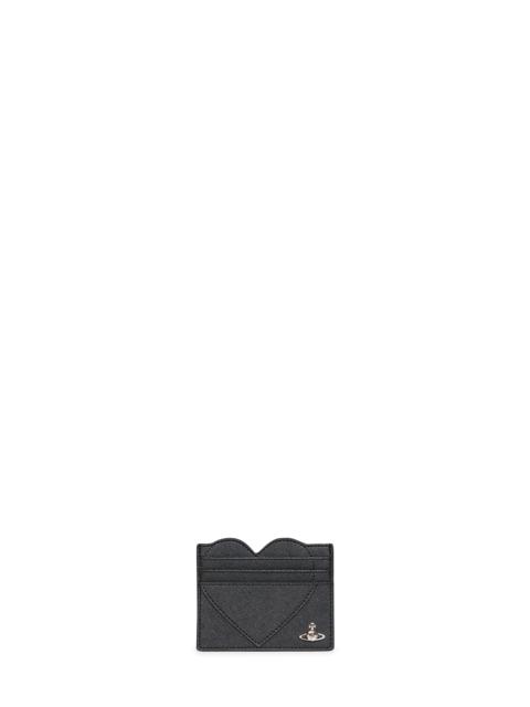 Vivienne Westwood Black heart-shape Orb card holder