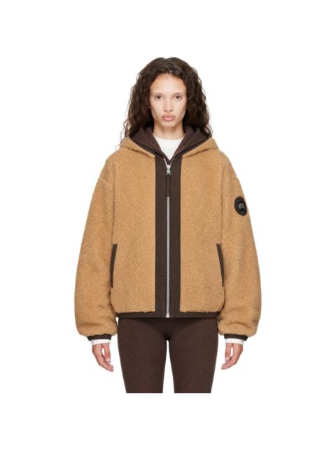 Canada Goose Beige Alberni Fleece Reversible Bomber Jacket