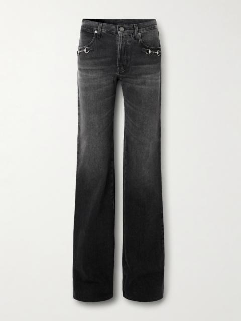 GUCCI Horsebit-detailed Low-rise Bootcut Jeans