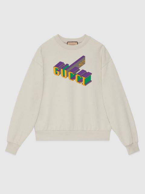 GUCCI Cotton jersey sweatshirt with print