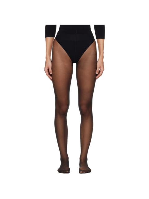 Wolford Black Individual 10 Back Seam Tights