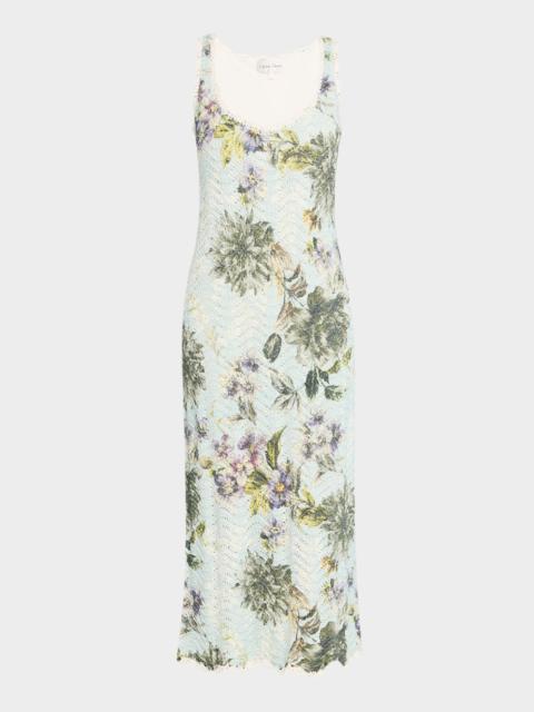 Cara Cara Orel Floral Crochet Knit Sleeveless Maxi Dress