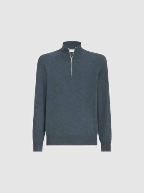 Brunello Cucinelli Cashmere sweater with half zip