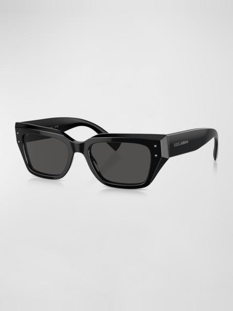 Dolce & Gabbana Sharp Acetate & Plastic Cat-Eye Sunglasses