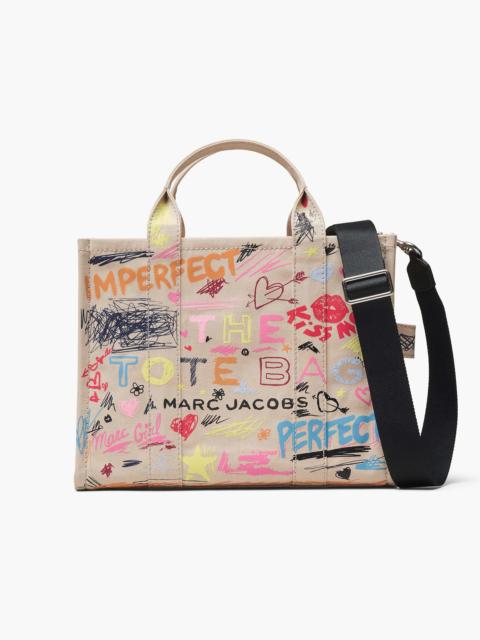 Marc Jacobs THE PUNK SCRIBBLE CANVAS MEDIUM TOTE BAG