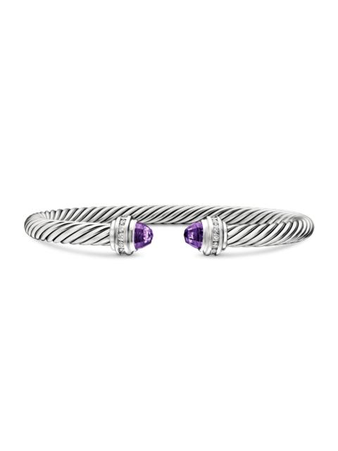 DAVID YURMAN Women's Cable Classics Princess Bracelet with Pavé Diamonds - Amethyst