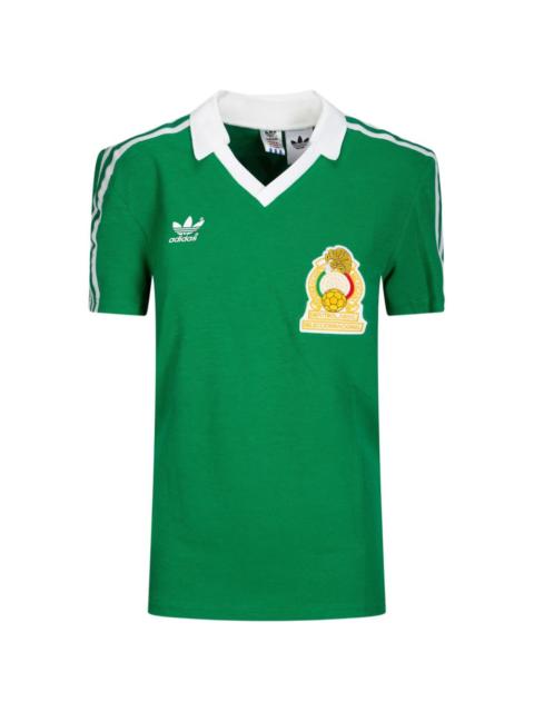 adidas striped V-neck top