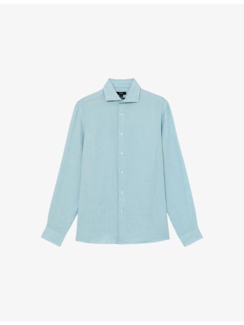REISS Ruban Long-Sleeved Linen Shirt