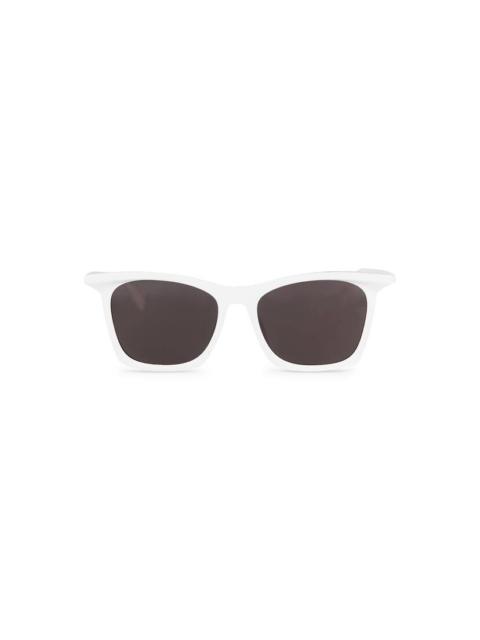 BALENCIAGA Rim Rectangle Sunglasses Adjusted Fit in White