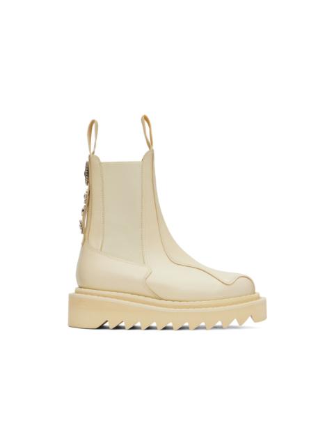 TOGA PULLA SSENSE Exclusive Beige Platform Chelsea Boots