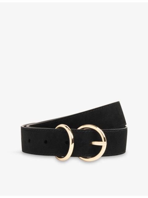 WHISTLES Double-Ring Suede Buckle Belt