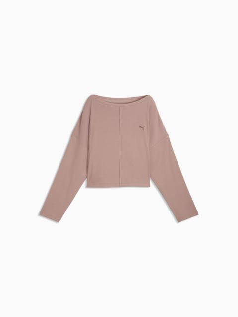 PUMA Cloudspun Ultra Soft Women's Ribbed Cloud Long Sleeve Tee