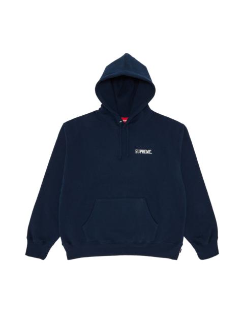 Navy blue supreme hoodie best sale