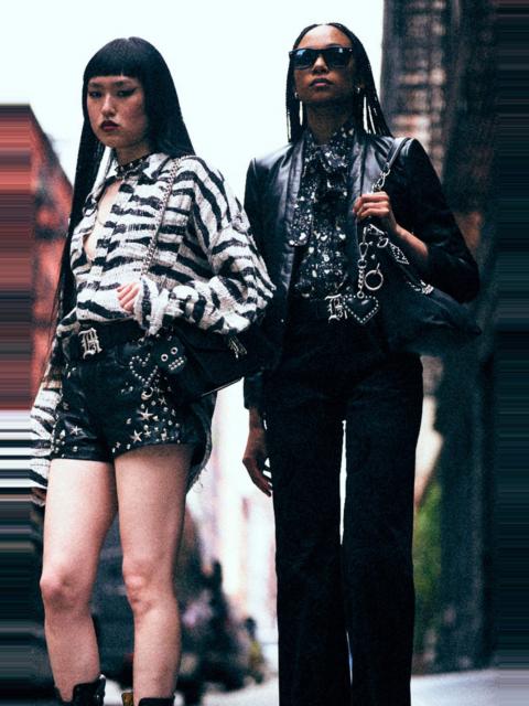 R13 LEATHER SHRUNKEN BLAZER