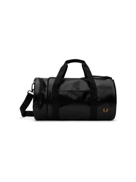 Fred Perry Black Tonal Barrel Duffle Bag