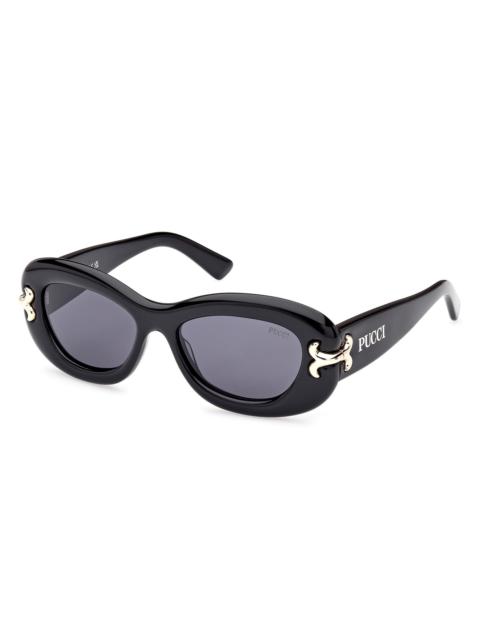 PUCCI Women's 52MM Geometric Sunglasses - Black