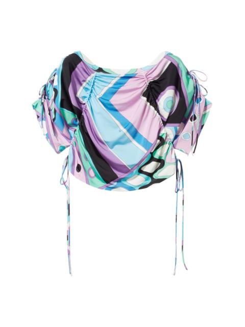 PUCCI Vivara-print cropped blouse