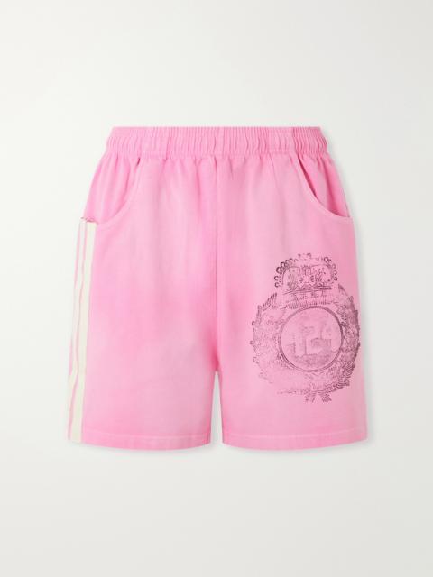 424 Straight-Leg Logo-Print Striped Cotton-Jersey Drawstring Shorts