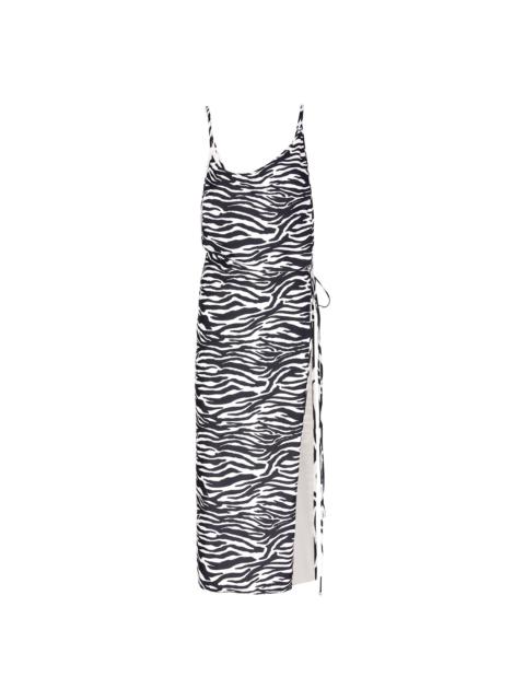 THE ATTICO WHITE AND BLACK MIDI DRESS