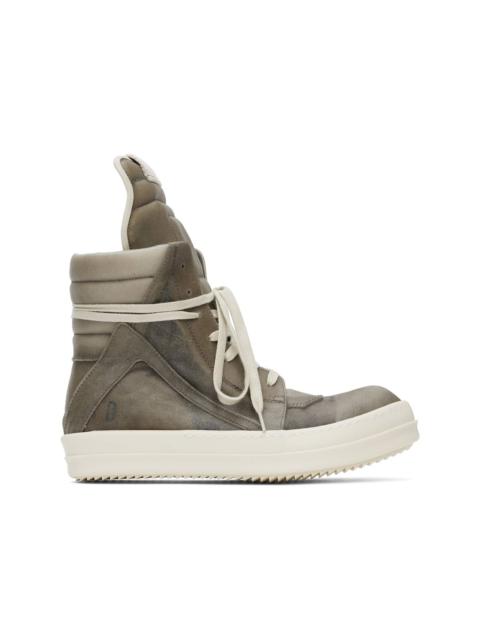 Rick Owens Gray Hollywood Geobasket Sneakers
