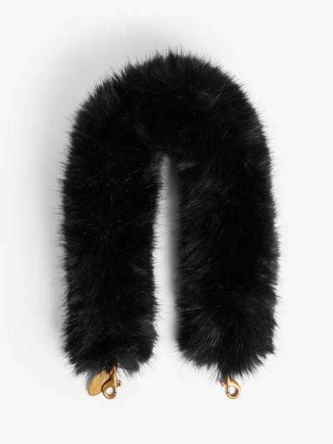 BALENCIAGA Women's Animal-free Fur Strap in Black