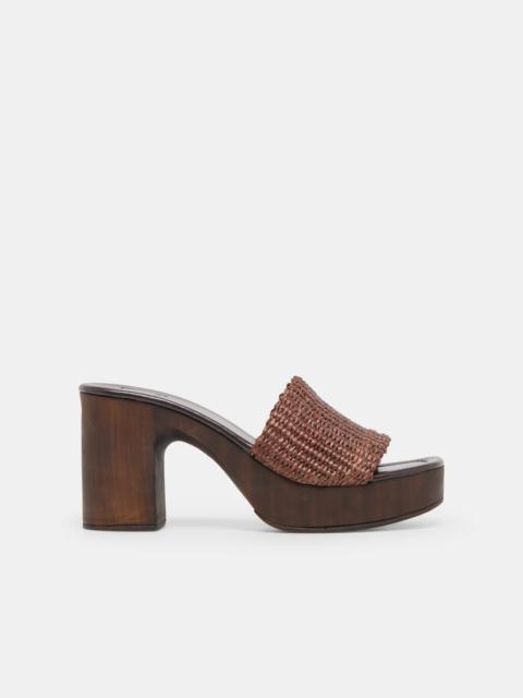 dolce vita CELEST HEELS CHOCOLATE RAFFIA