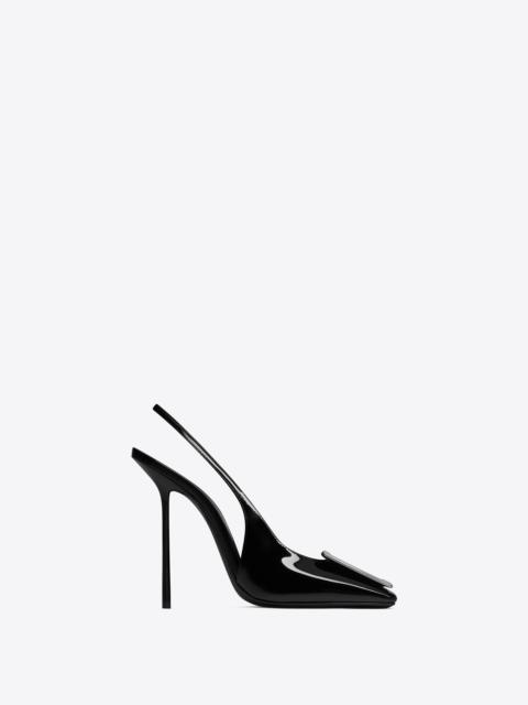 SAINT LAURENT maxine slingback pumps in patent leather
