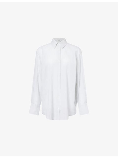 ANINE BING Plaza Striped Cotton Shirt