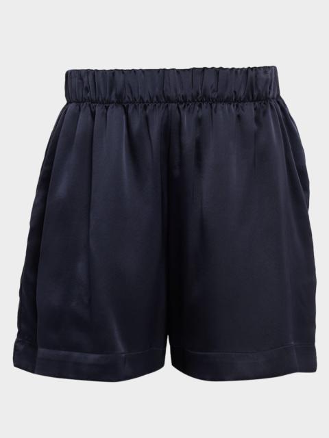 SABLYN Brynn Silk Charmeuse Wide-Leg Shorts